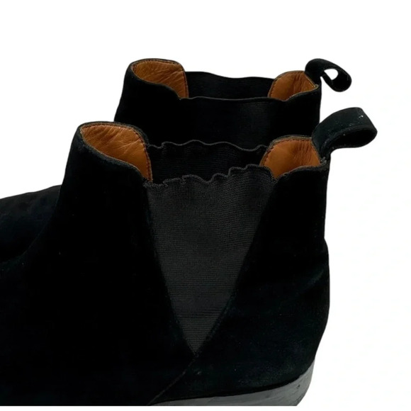 & Other Stories Black Suede Chelsea Bootie Size 39 US 9 - Picture 4 of 11